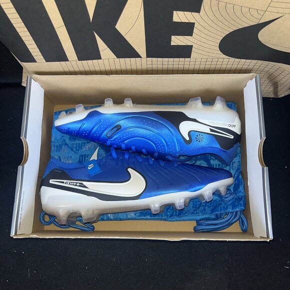NEW Nike Legend 10 Elite FG Soccer Cleats Blue White DV4328  display picture 1